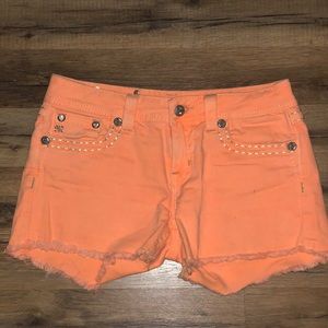 Orange miss me shorts